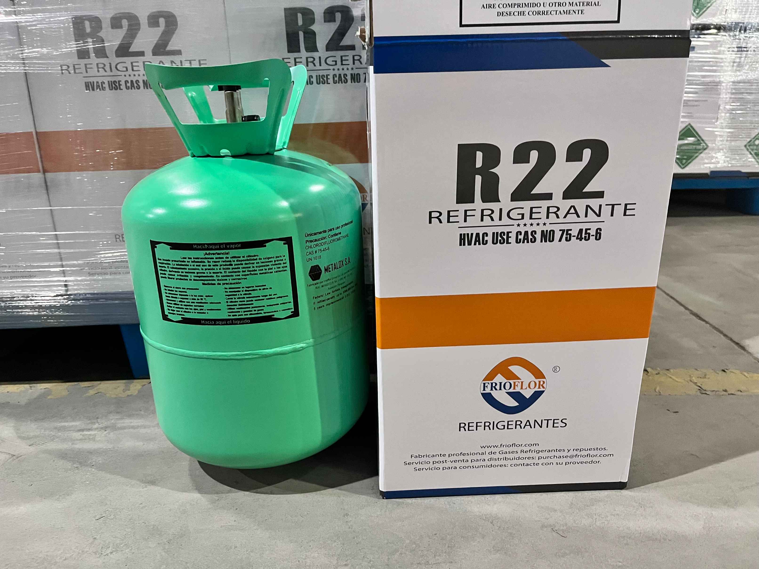 Un nouvel envoi du gaz R22 et R134A a été livré avec succès à Asuncion Paraguay