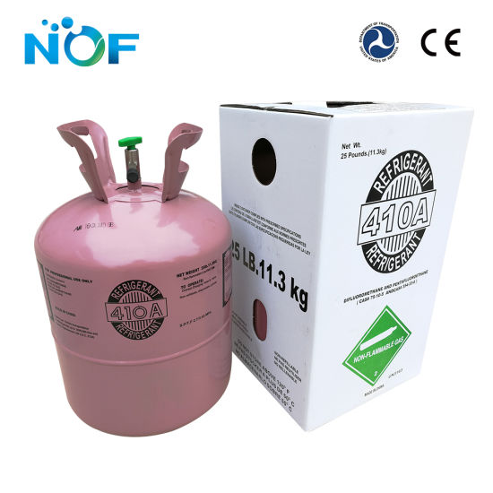 Petite boîte/cylindre jetable/cylindre rechargeable emballant le gaz réfrigérant de 99,99% R410A