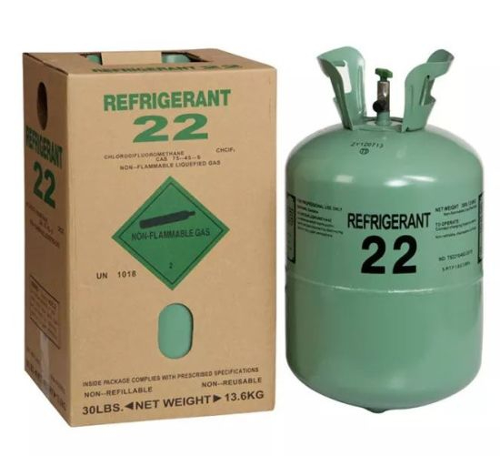 R22 Gas de réfrigérant rempli dans un cylindre jetable de 13,6 kg
