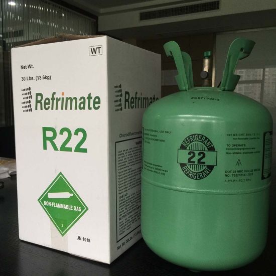 Cylindre jetable de 13,6 kg Gaz réfrigérant R22 Fréon R22